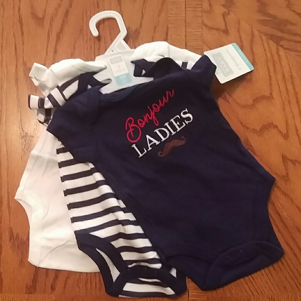 Hudson Baby 3 set 0-3 months bodysuit